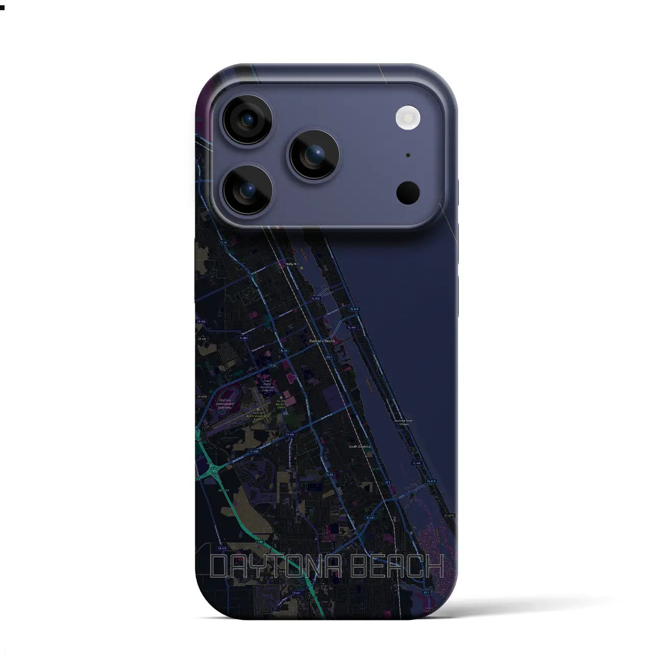 【デイトナビーチ（アメリカ）】地図柄iPhoneケース（バックカバータイプ）