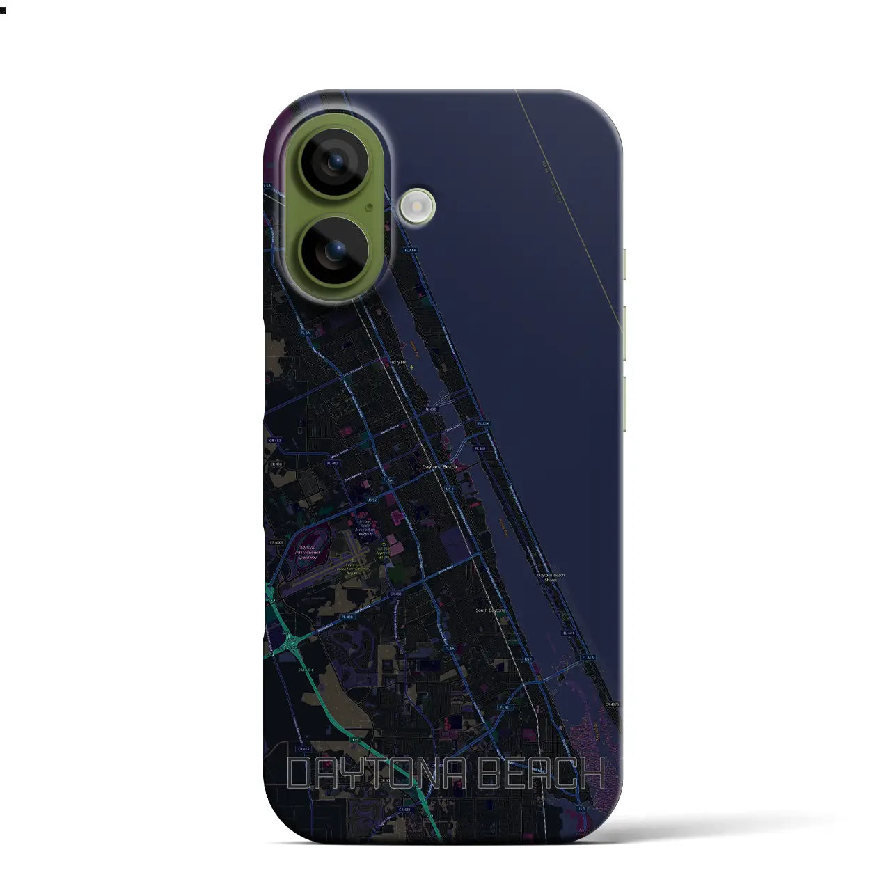 【デイトナビーチ（アメリカ）】地図柄iPhoneケース（バックカバータイプ）