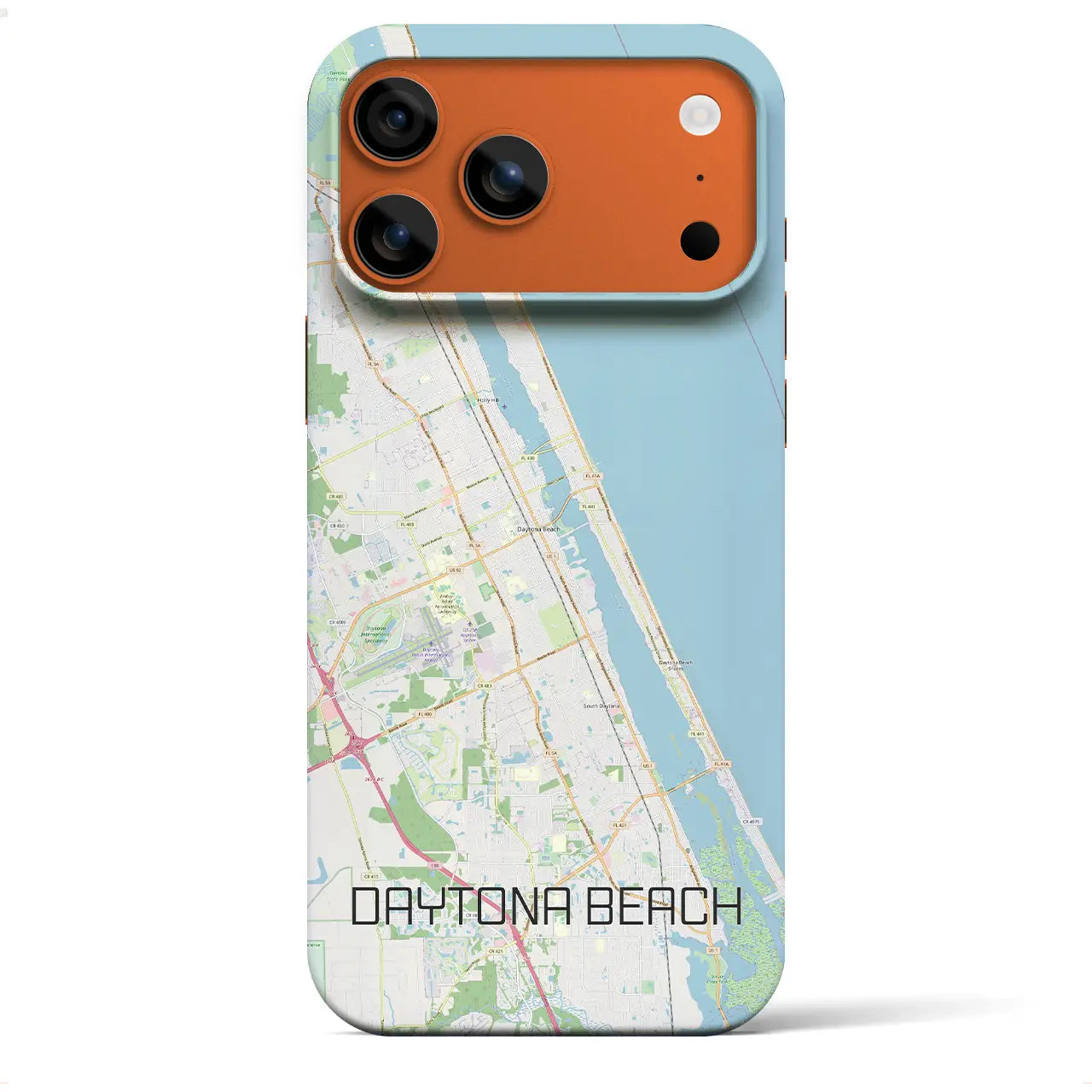 【デイトナビーチ（アメリカ）】地図柄iPhoneケース（バックカバータイプ）