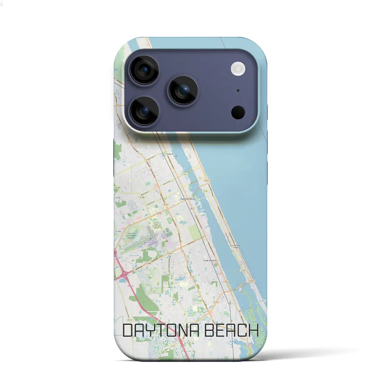【デイトナビーチ（アメリカ）】地図柄iPhoneケース（バックカバータイプ）