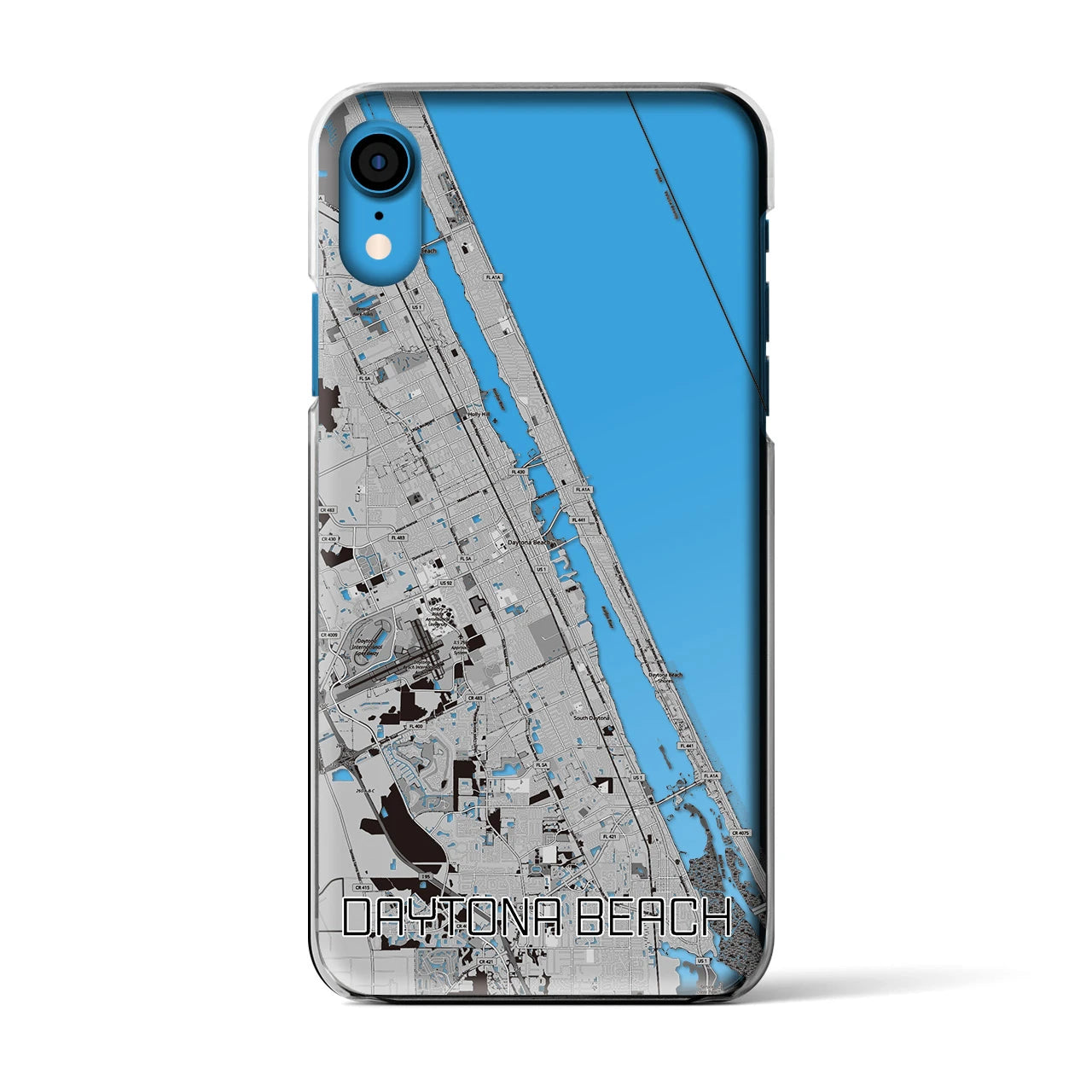 【デイトナビーチ（アメリカ）】地図柄iPhoneケース（クリアタイプ）