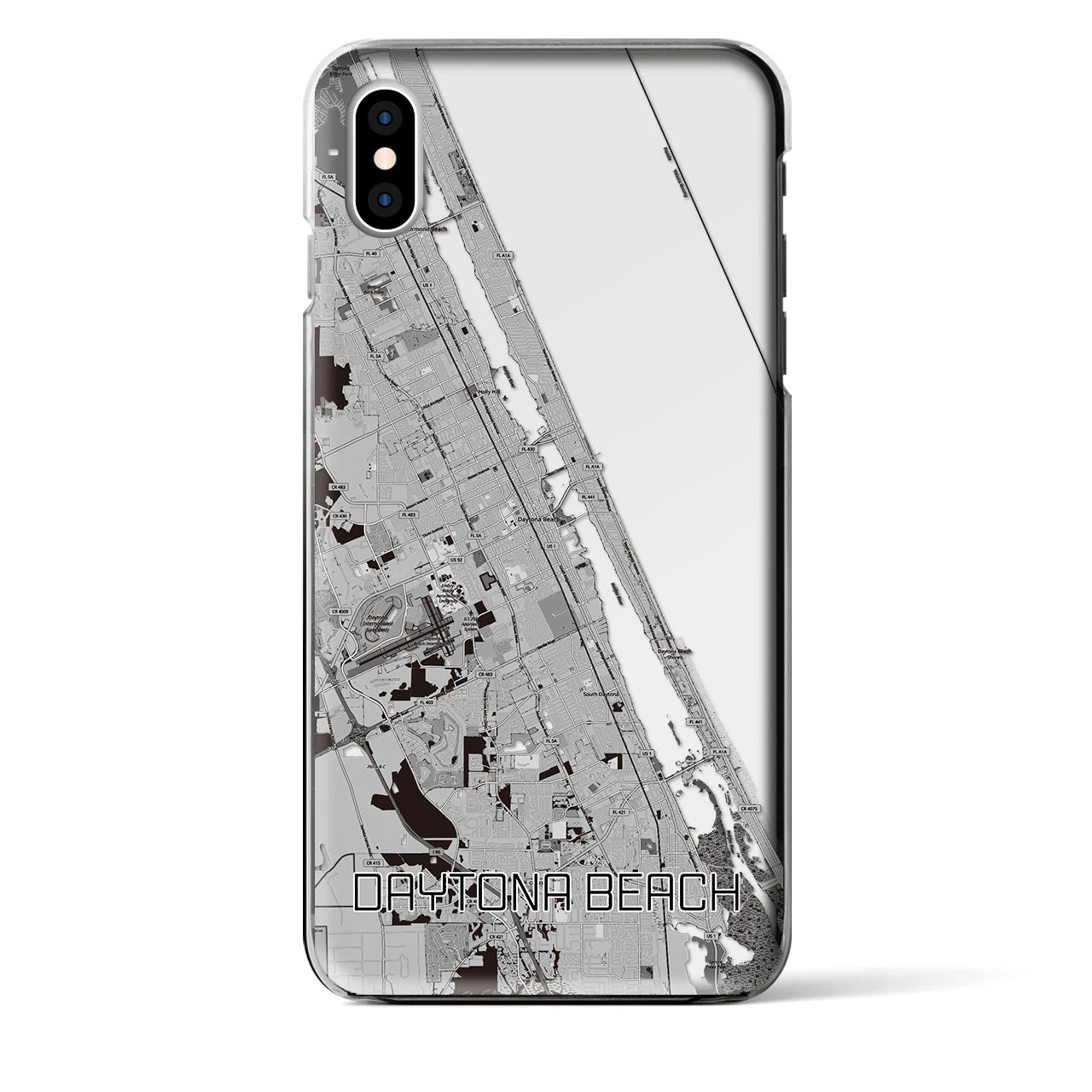 【デイトナビーチ（アメリカ）】地図柄iPhoneケース（クリアタイプ）