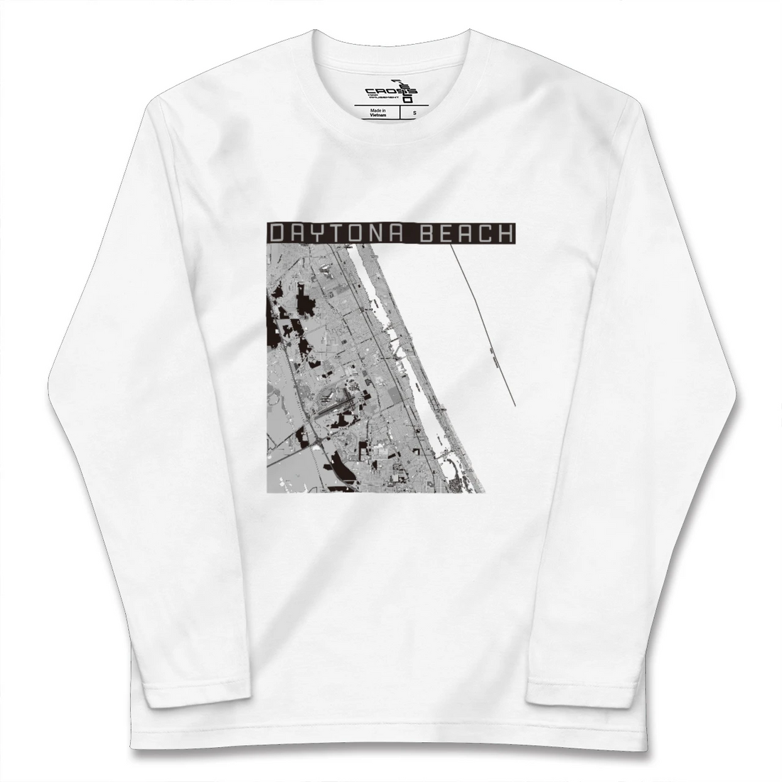 【デイトナビーチ(アメリカ)】地図柄ロングスリーブTシャツ