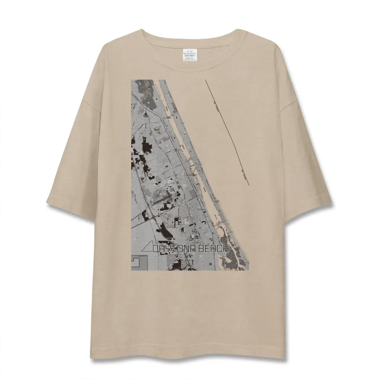 【デイトナビーチ（アメリカ）】地図柄ビッグシルエットTシャツ