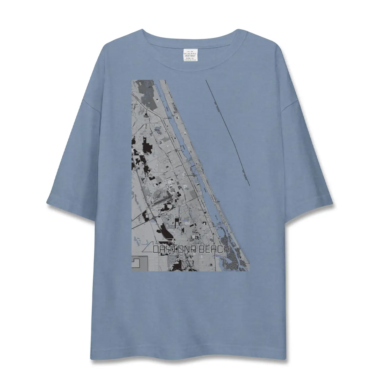 【デイトナビーチ（アメリカ）】地図柄ビッグシルエットTシャツ
