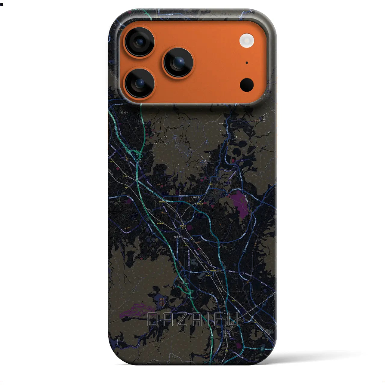 【太宰府（福岡県）】地図柄iPhoneケース（バックカバータイプ）