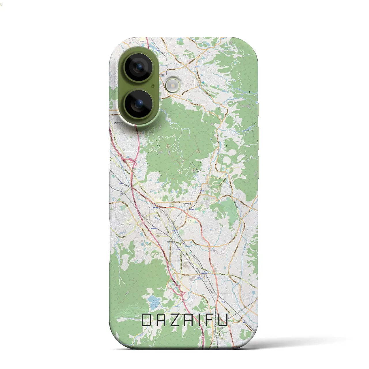 【太宰府（福岡県）】地図柄iPhoneケース（バックカバータイプ）