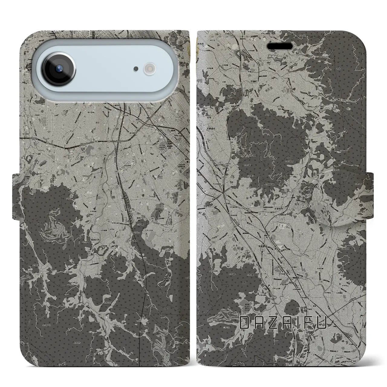 【太宰府（福岡県）】地図柄iPhoneケース（手帳タイプ）