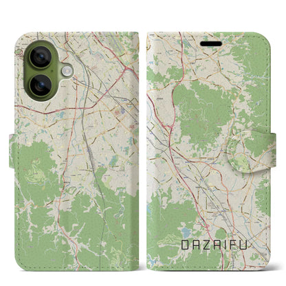 【太宰府（福岡県）】地図柄iPhoneケース（手帳タイプ）