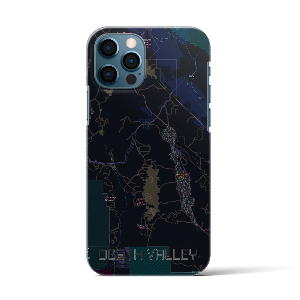 【デスヴァレー（アメリカ）】地図柄iPhoneケース（バックカバータイプ）