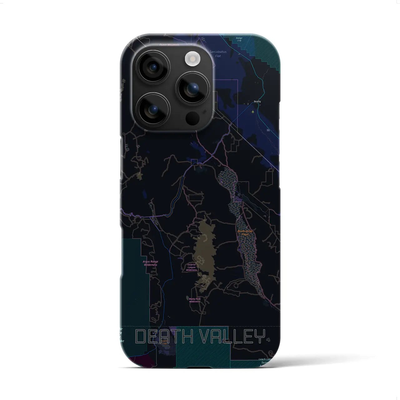 【デスヴァレー（アメリカ）】地図柄iPhoneケース（バックカバータイプ）