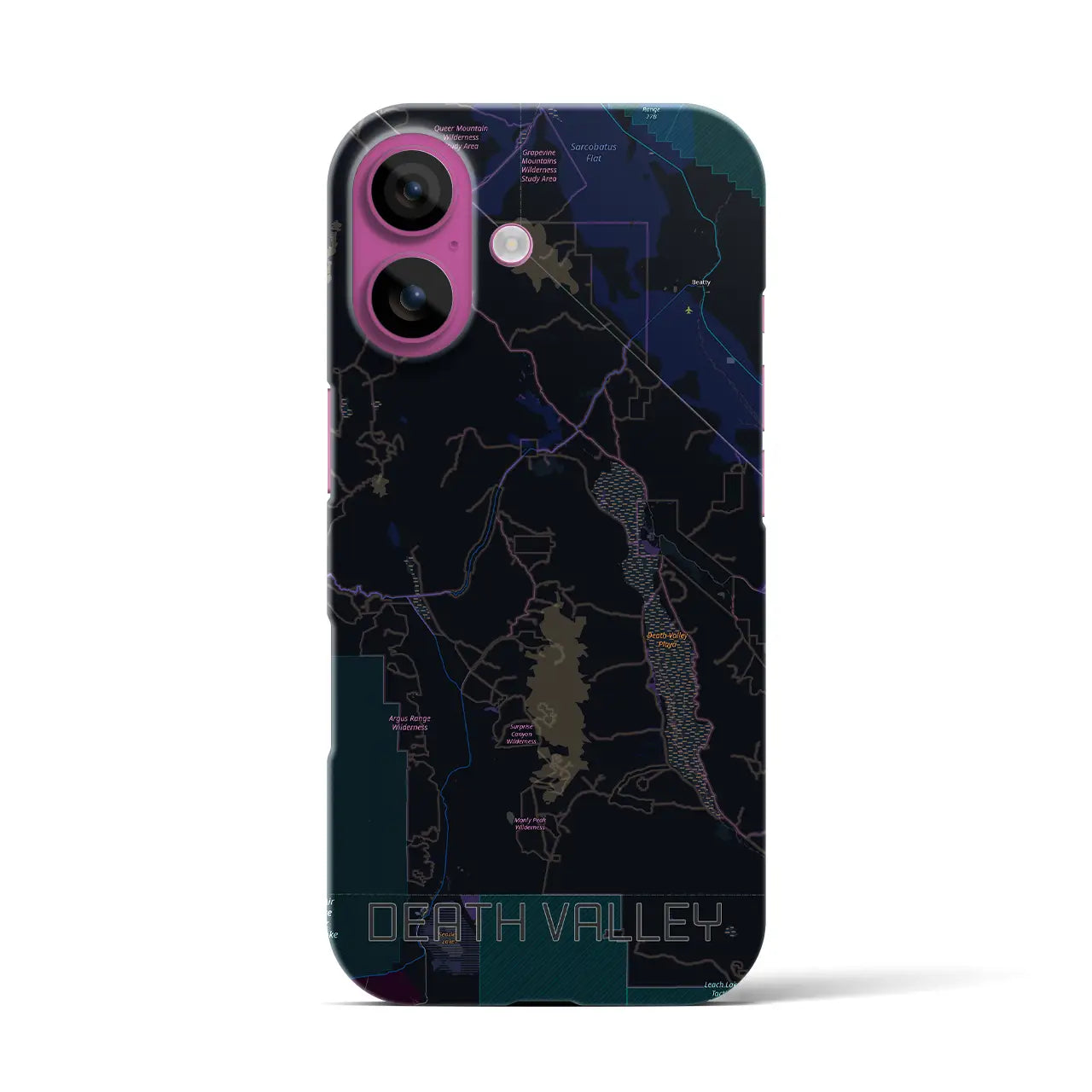 【デスヴァレー（アメリカ）】地図柄iPhoneケース（バックカバータイプ）