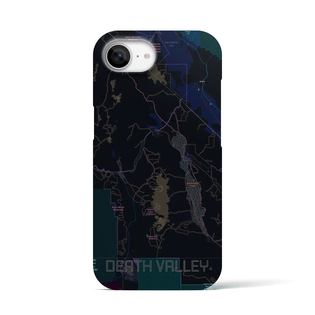 【デスヴァレー（アメリカ）】地図柄iPhoneケース（バックカバータイプ）