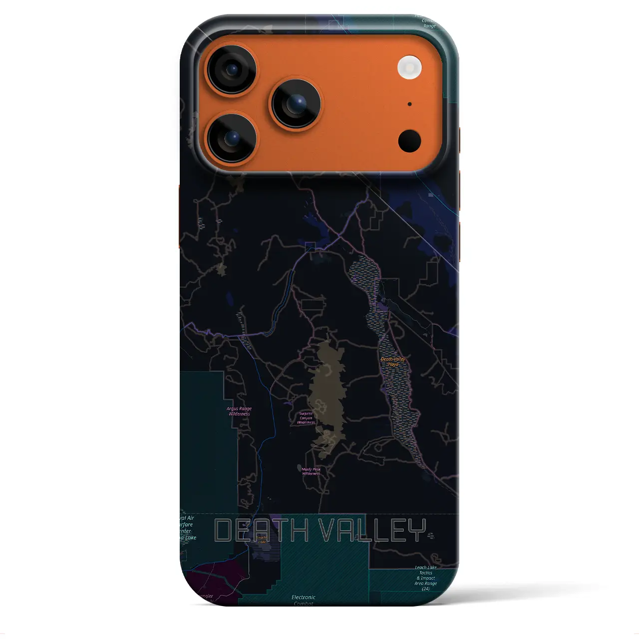 【デスヴァレー（アメリカ）】地図柄iPhoneケース（バックカバータイプ）