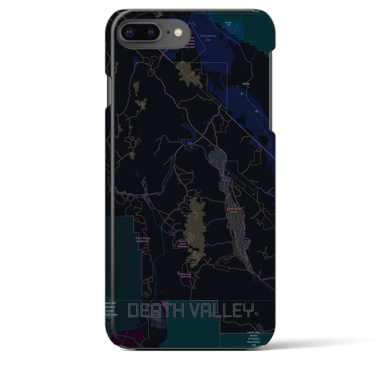 【デスヴァレー（アメリカ）】地図柄iPhoneケース（バックカバータイプ）