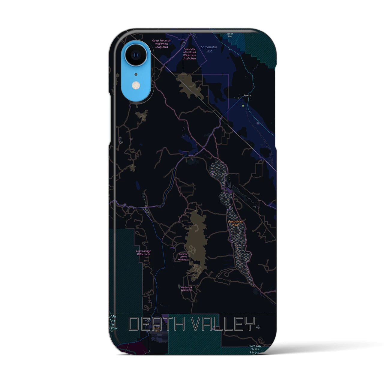 【デスヴァレー（アメリカ）】地図柄iPhoneケース（バックカバータイプ）