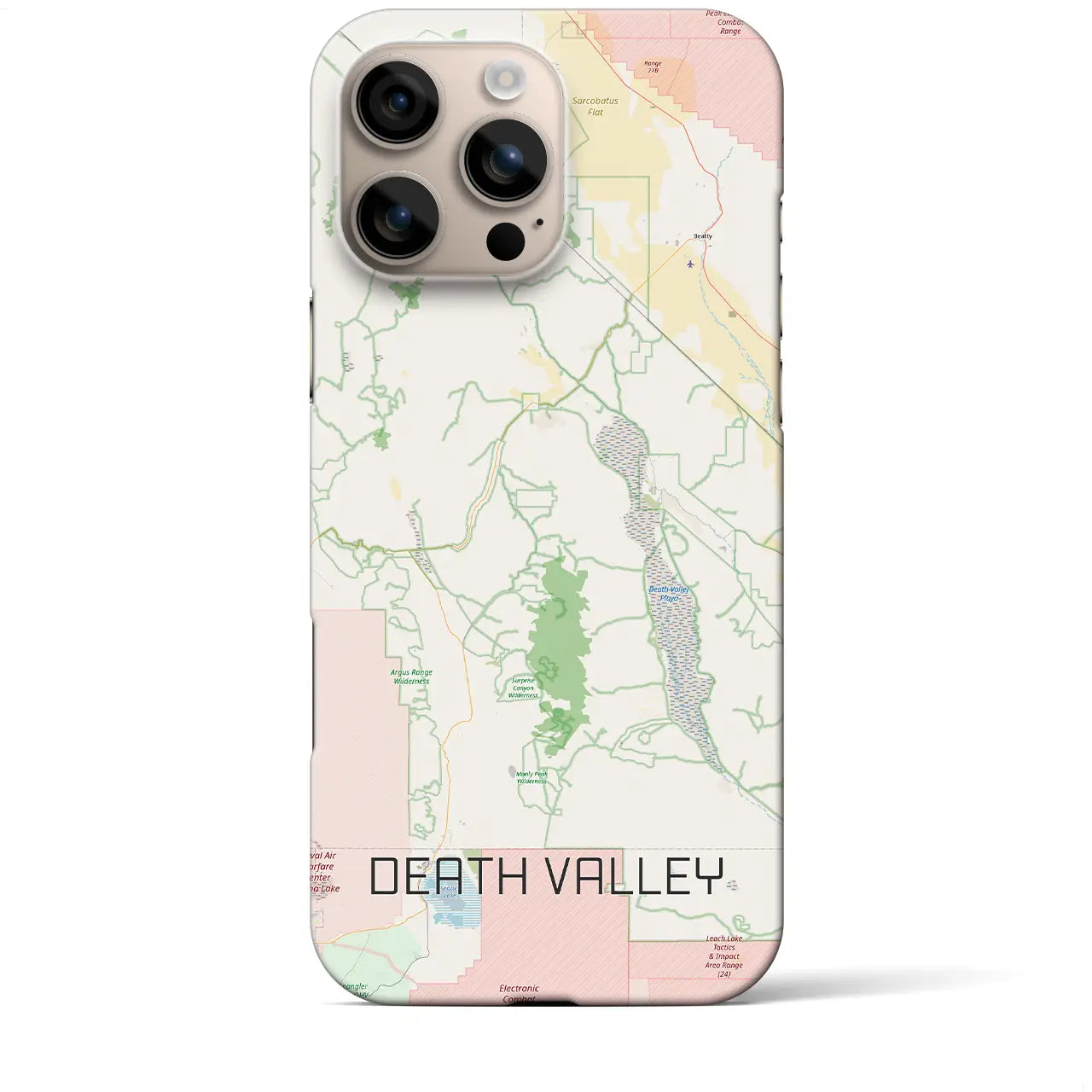 【デスヴァレー（アメリカ）】地図柄iPhoneケース（バックカバータイプ）