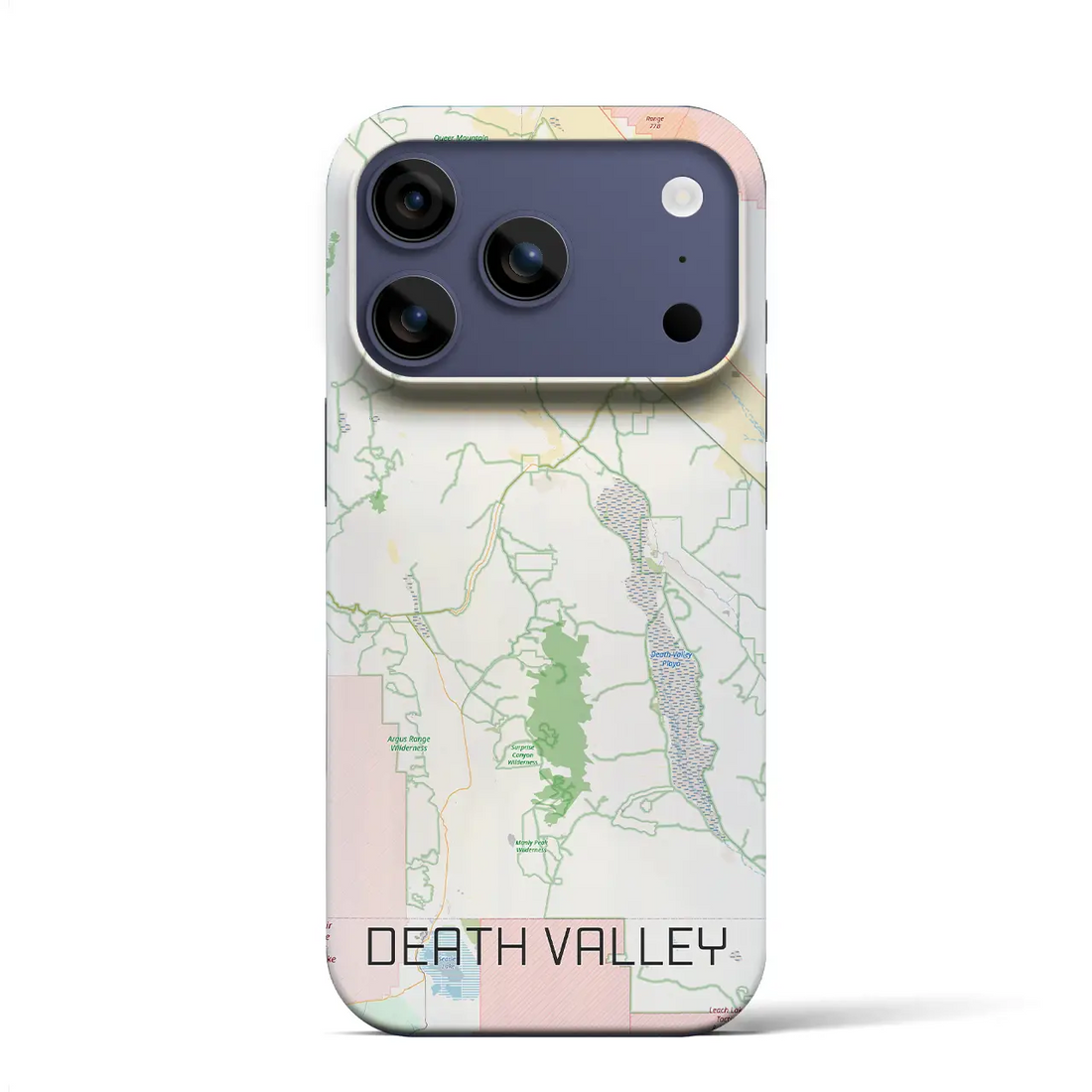 【デスヴァレー（アメリカ）】地図柄iPhoneケース（バックカバータイプ）ナチュラル・iPhone 17 Pro Max 用