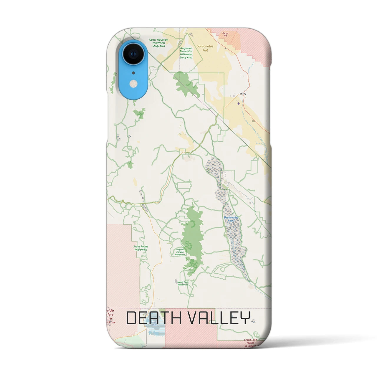 【デスヴァレー（アメリカ）】地図柄iPhoneケース（バックカバータイプ）