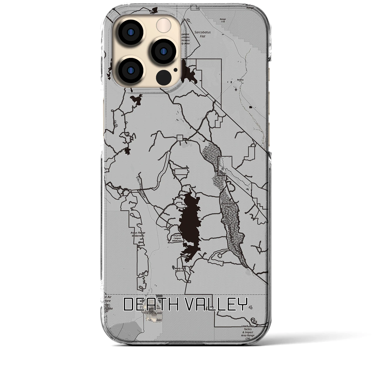 【デスヴァレー（アメリカ）】地図柄iPhoneケース（クリアタイプ）