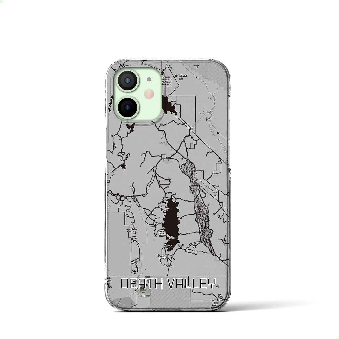 【デスヴァレー（アメリカ）】地図柄iPhoneケース（クリアタイプ）