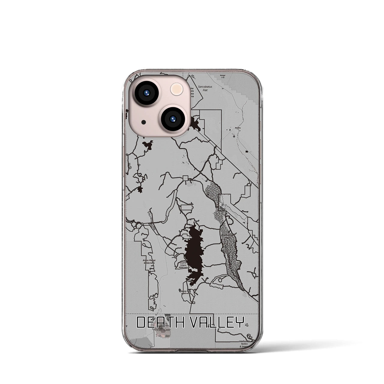 【デスヴァレー（アメリカ）】地図柄iPhoneケース（クリアタイプ）