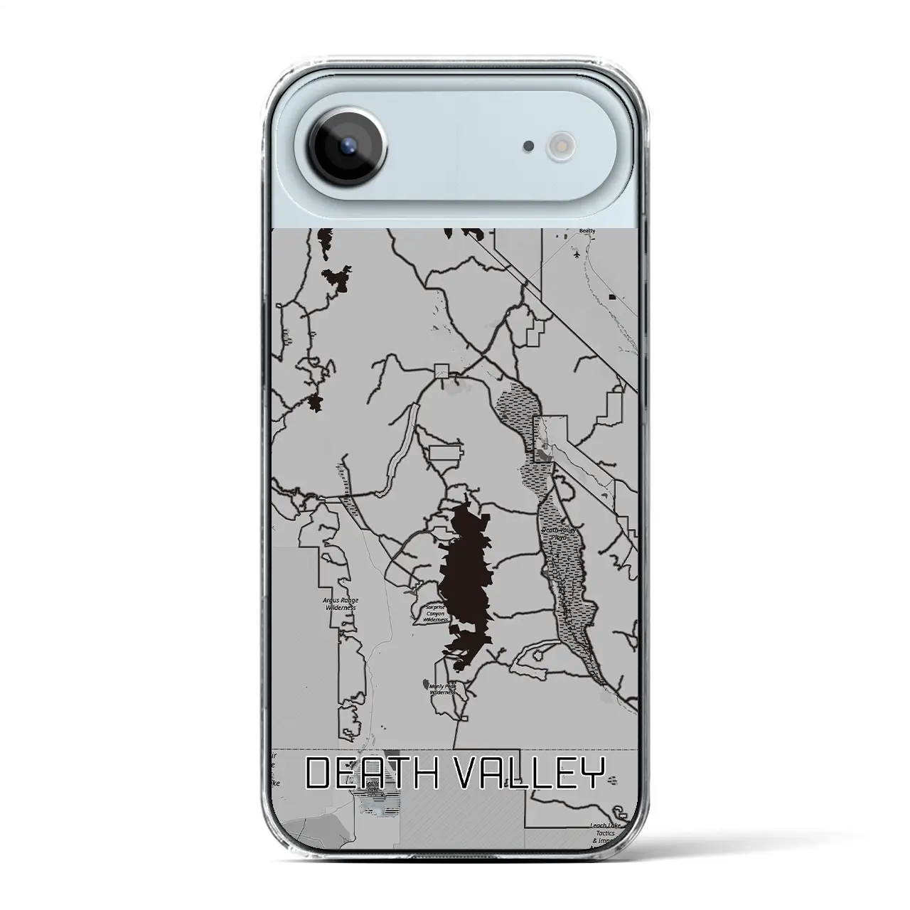 【デスヴァレー（アメリカ）】地図柄iPhoneケース（クリアタイプ）