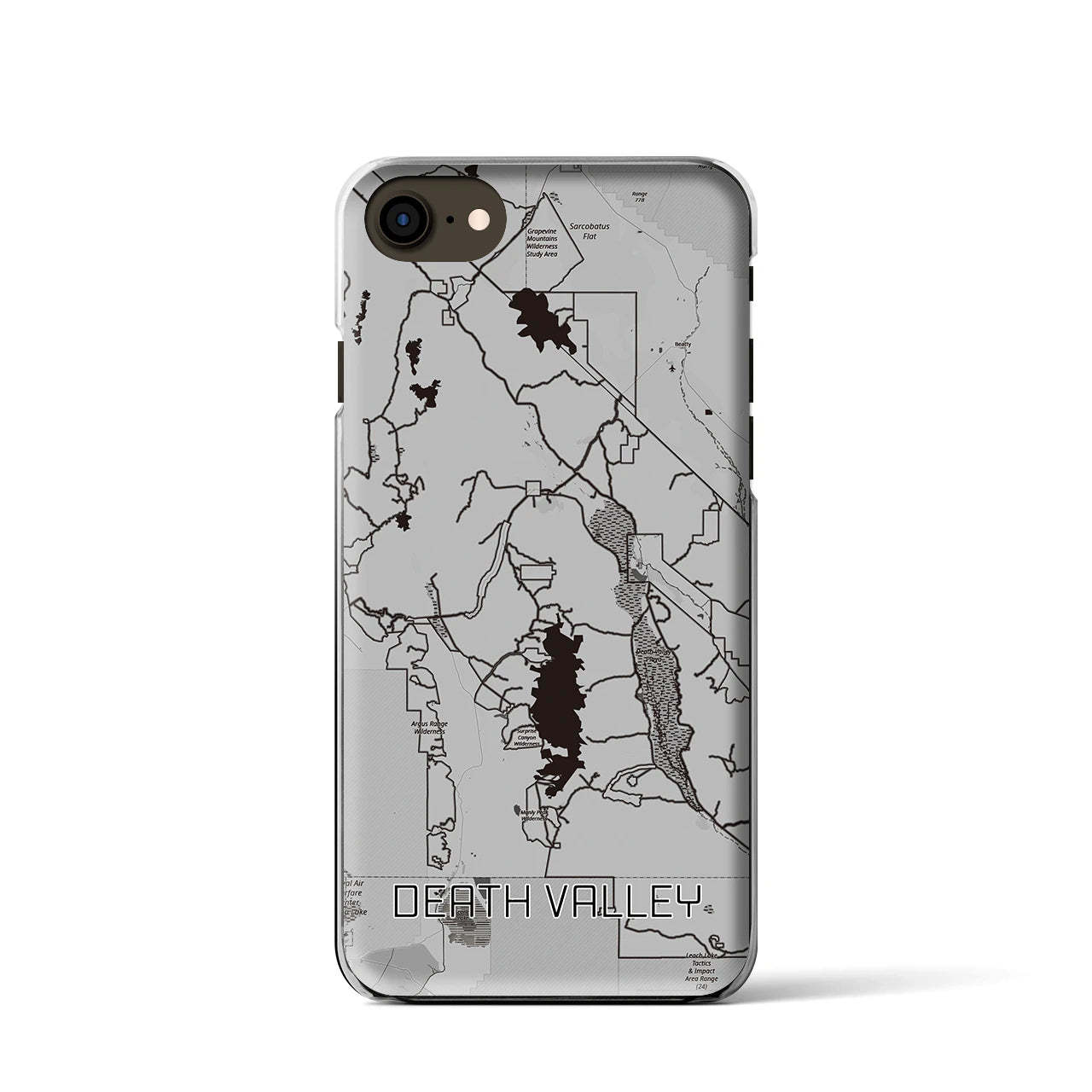 【デスヴァレー（アメリカ）】地図柄iPhoneケース（クリアタイプ）