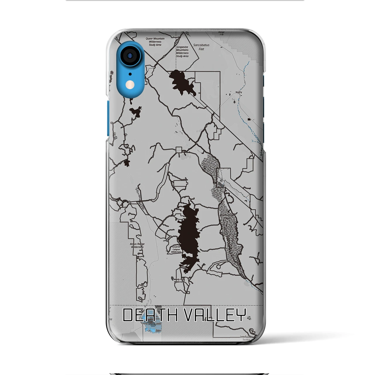 【デスヴァレー（アメリカ）】地図柄iPhoneケース（クリアタイプ）