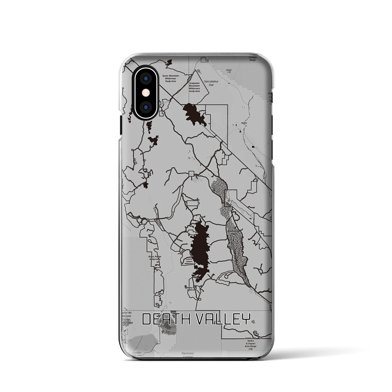 【デスヴァレー（アメリカ）】地図柄iPhoneケース（クリアタイプ）