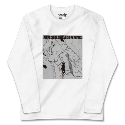 【デスヴァレー（アメリカ）】地図柄ロングスリーブTシャツ