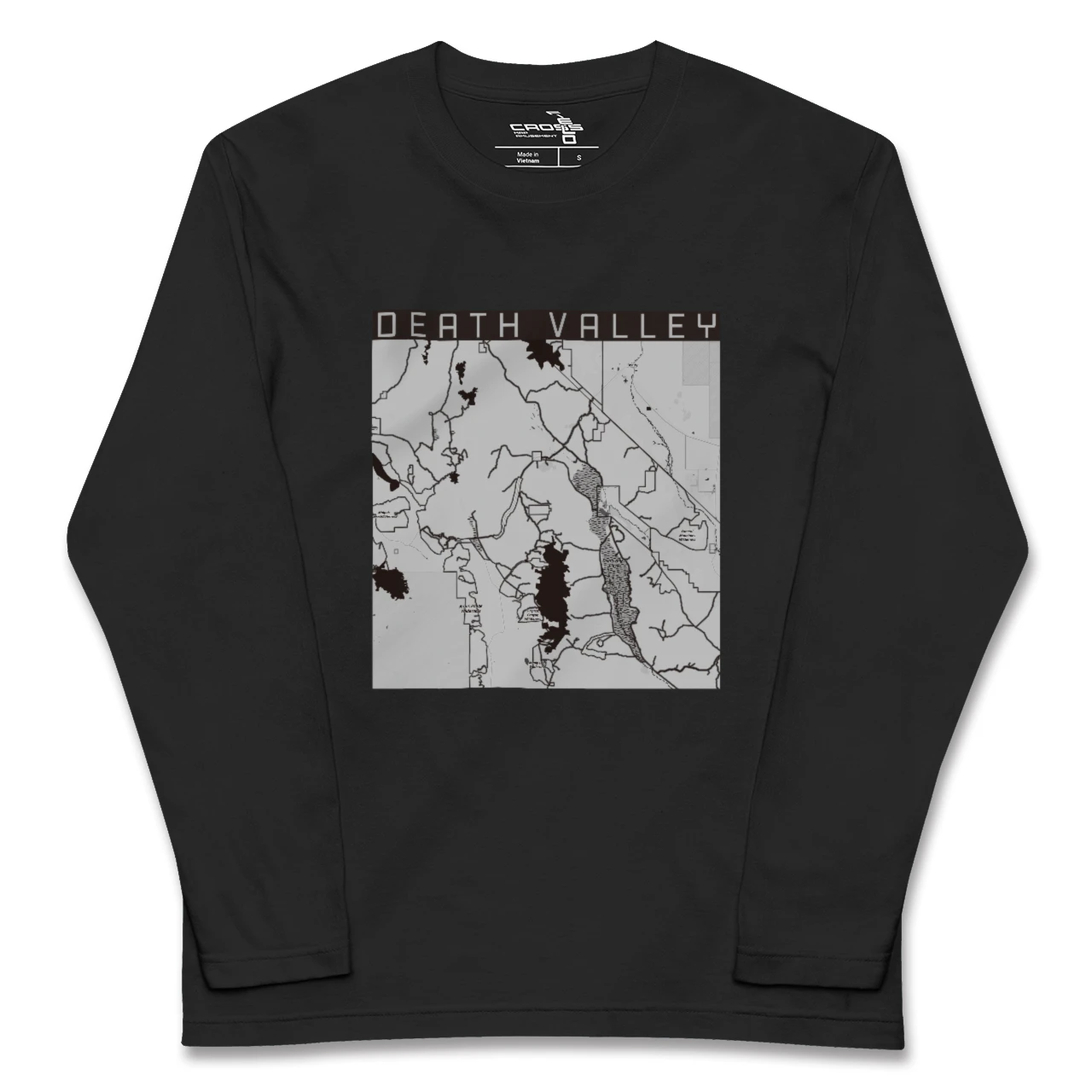 【デスヴァレー（アメリカ）】地図柄ロングスリーブTシャツ