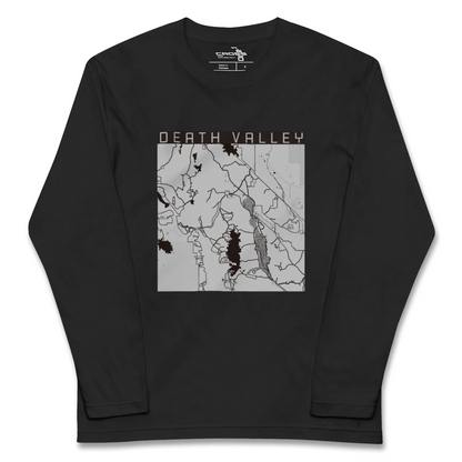 【デスヴァレー（アメリカ）】地図柄ロングスリーブTシャツ