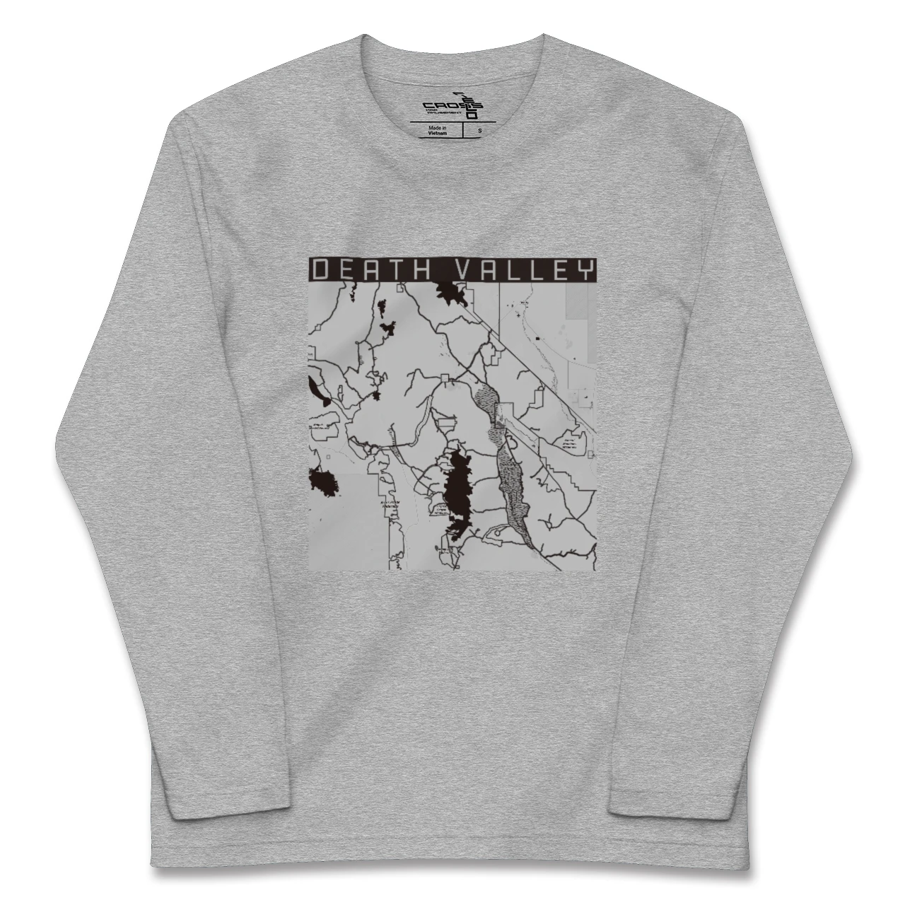 【デスヴァレー（アメリカ）】地図柄ロングスリーブTシャツ