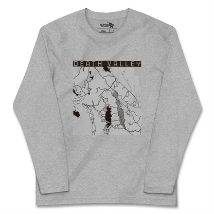 【デスヴァレー（アメリカ）】地図柄ロングスリーブTシャツ