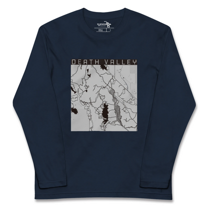 【デスヴァレー（アメリカ）】地図柄ロングスリーブTシャツ