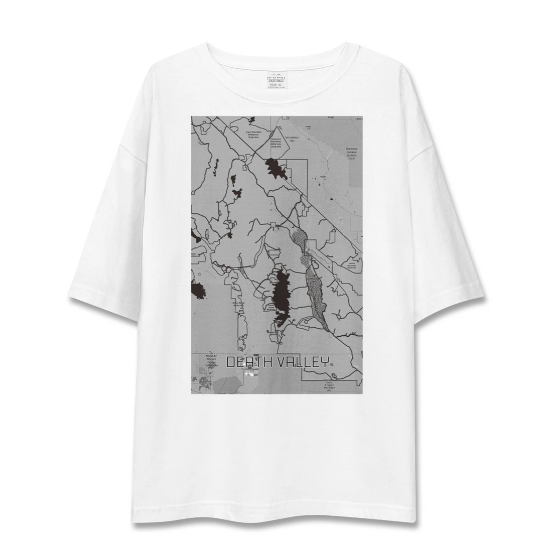 【デスヴァレー（アメリカ）】地図柄ビッグシルエットTシャツ