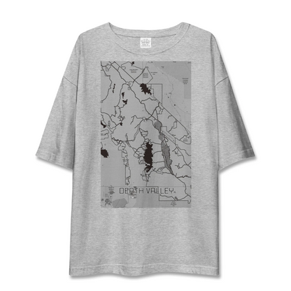 【デスヴァレー（アメリカ）】地図柄ビッグシルエットTシャツ