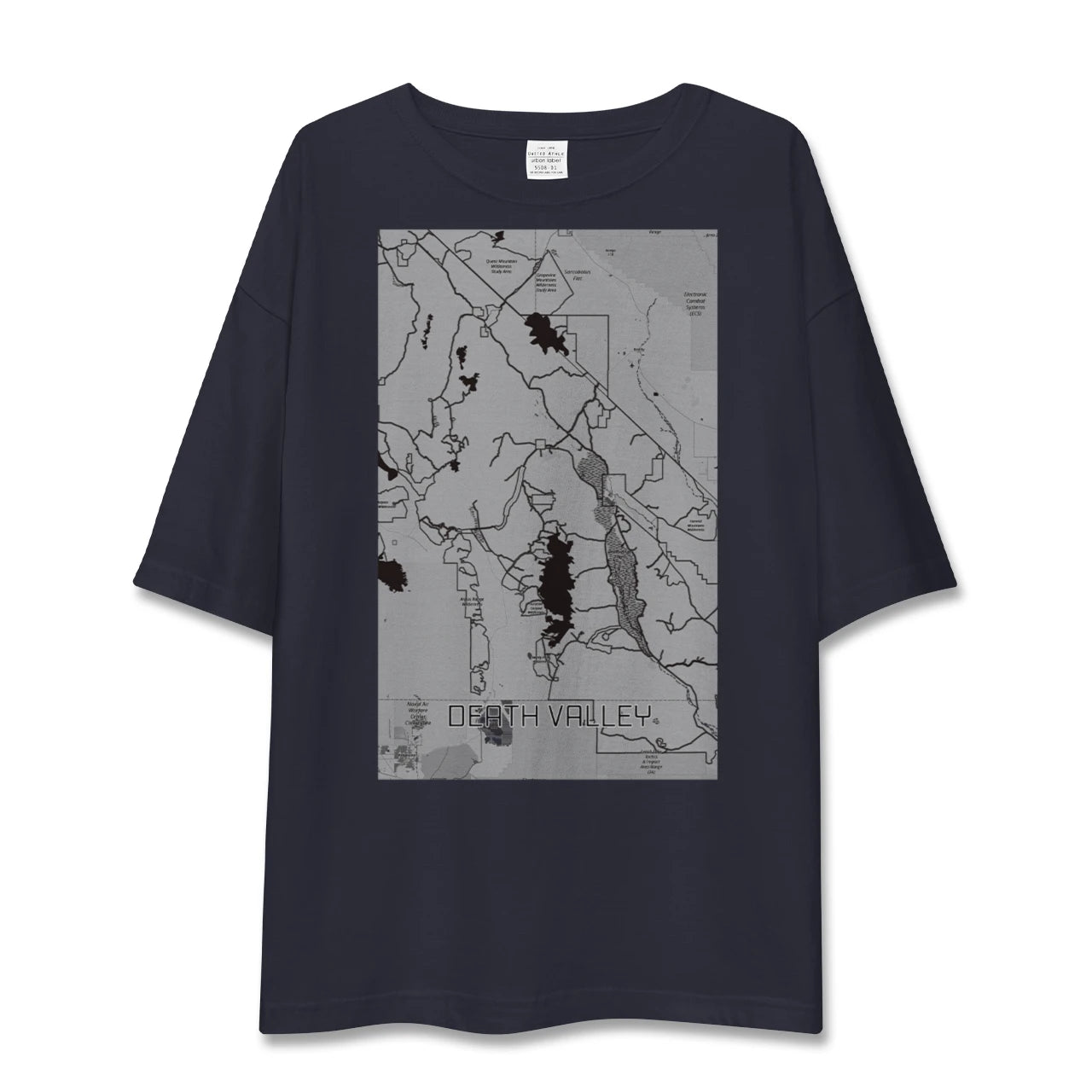 【デスヴァレー（アメリカ）】地図柄ビッグシルエットTシャツ
