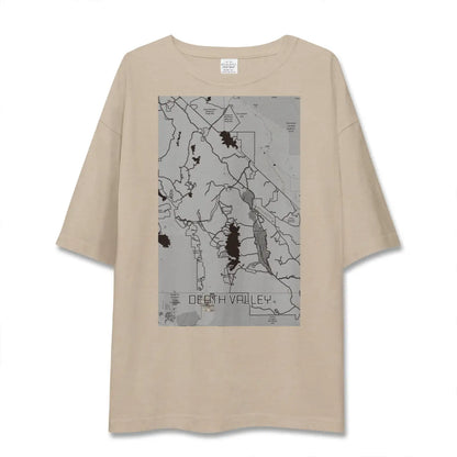 【デスヴァレー（アメリカ）】地図柄ビッグシルエットTシャツ