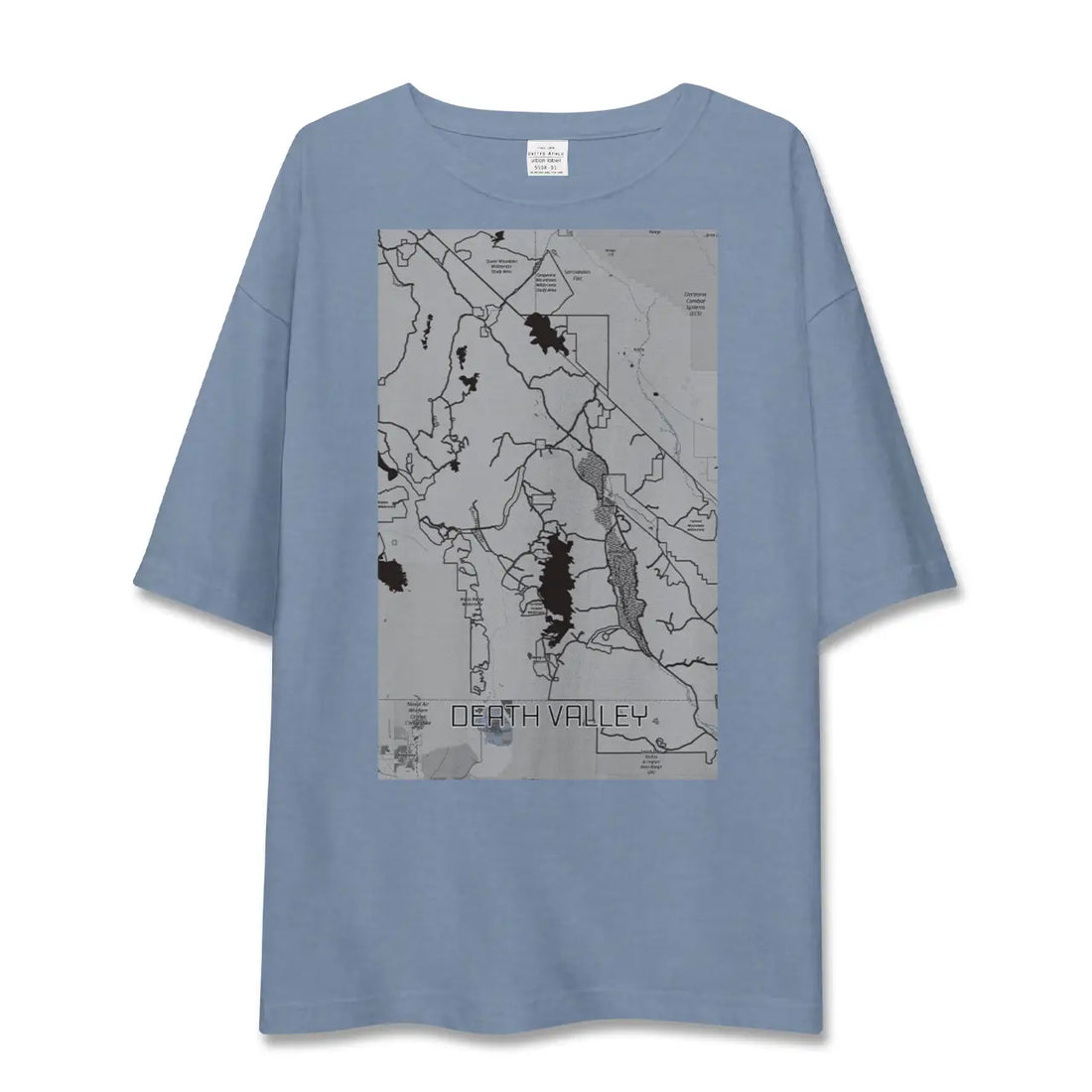 【デスヴァレー（アメリカ）】地図柄ビッグシルエットTシャツ