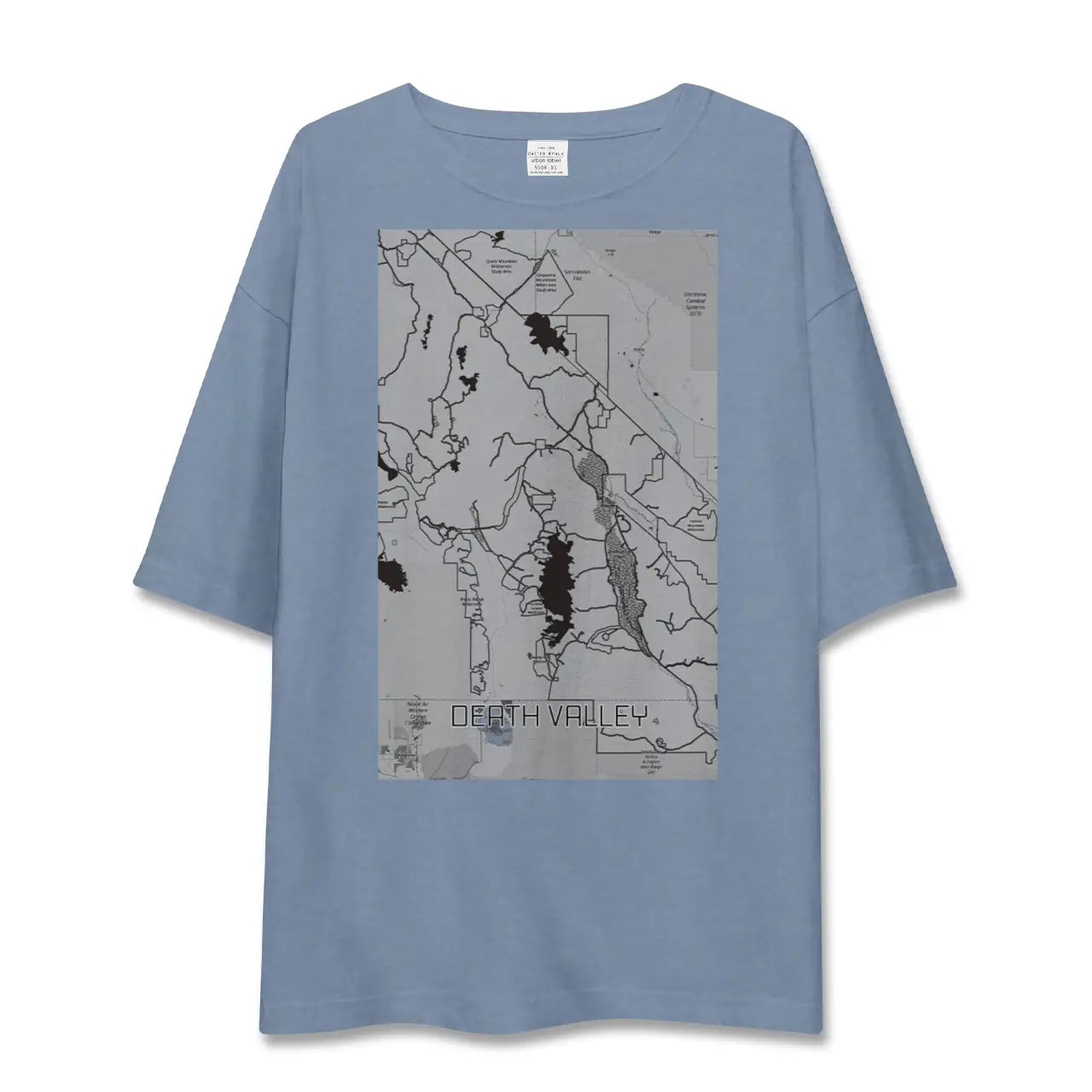 【デスヴァレー（アメリカ）】地図柄ビッグシルエットTシャツ