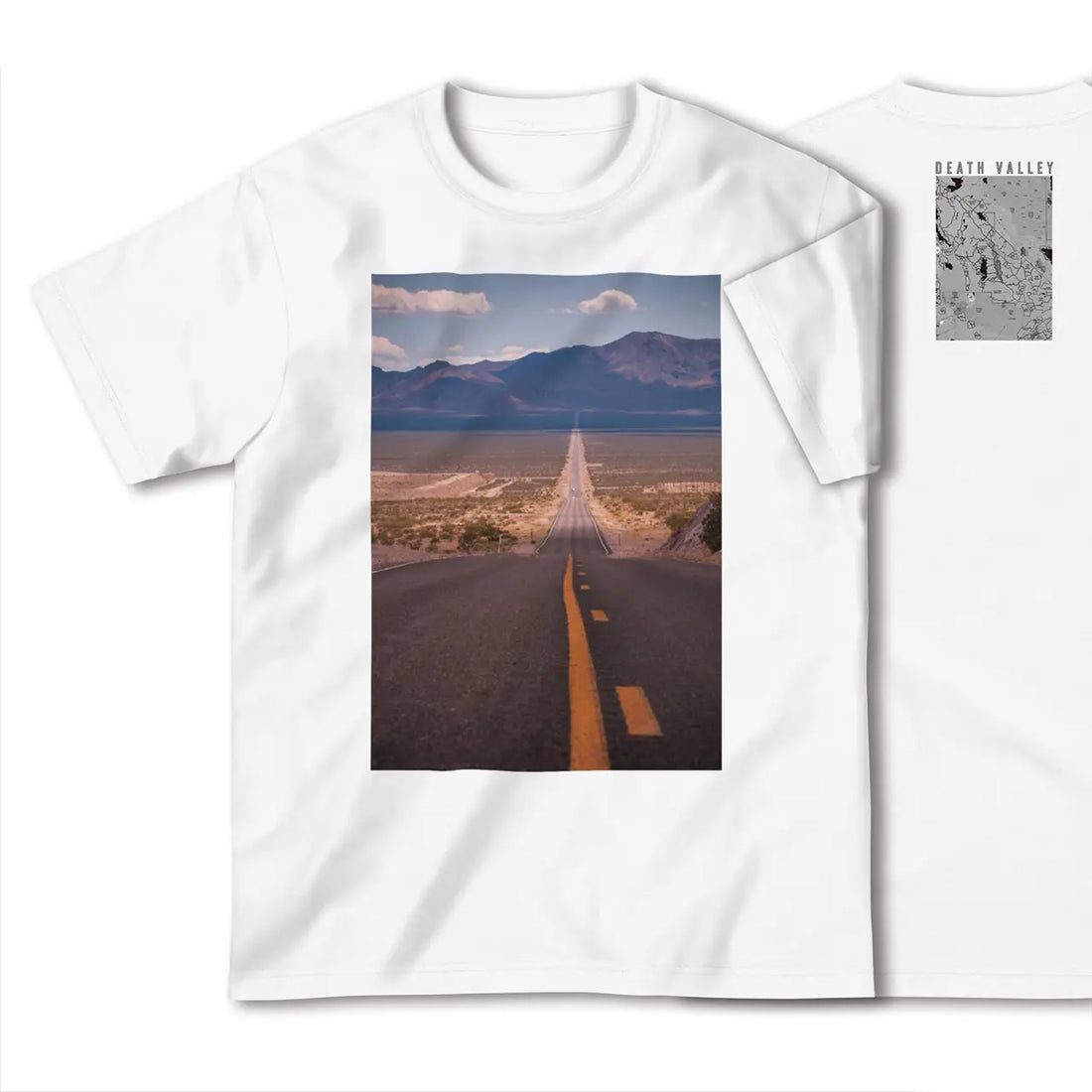 【デスヴァレー（アメリカ）】Map World ハイクオリティTシャツ