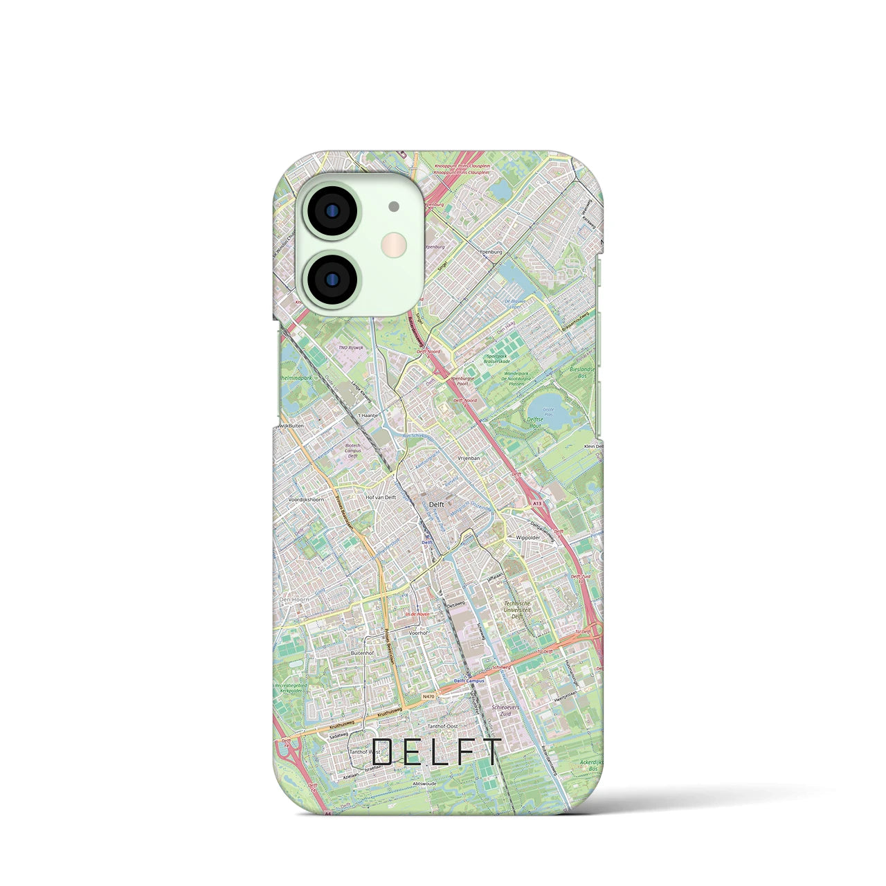 【デルフト（オランダ）】地図柄iPhoneケース（バックカバータイプ）