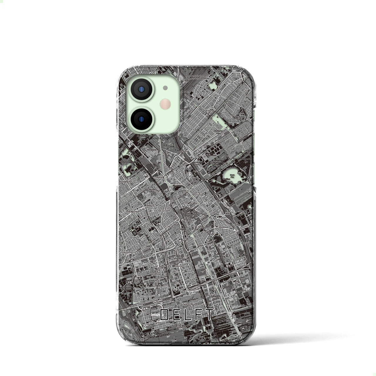 【デルフト（オランダ）】地図柄iPhoneケース（クリアタイプ）