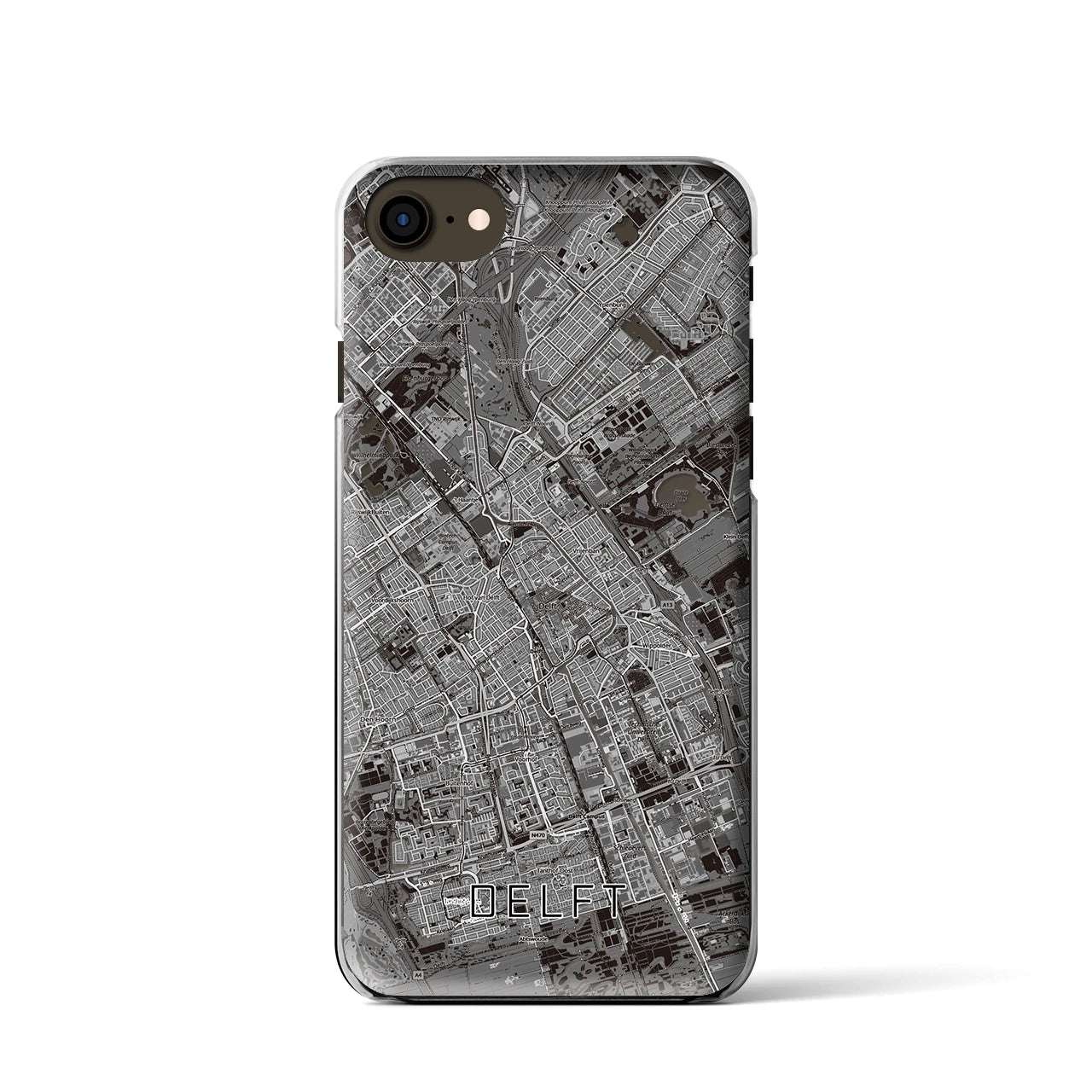 【デルフト（オランダ）】地図柄iPhoneケース（クリアタイプ）