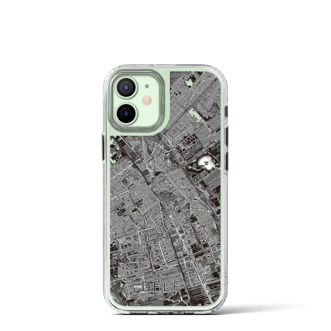 【デルフト（オランダ）】地図柄iPhoneケース（MagSafeタイプ）