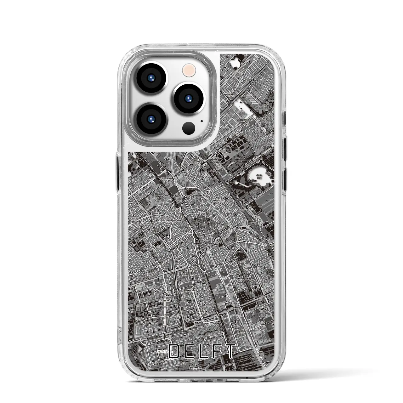 【デルフト（オランダ）】地図柄iPhoneケース（MagSafeタイプ）
