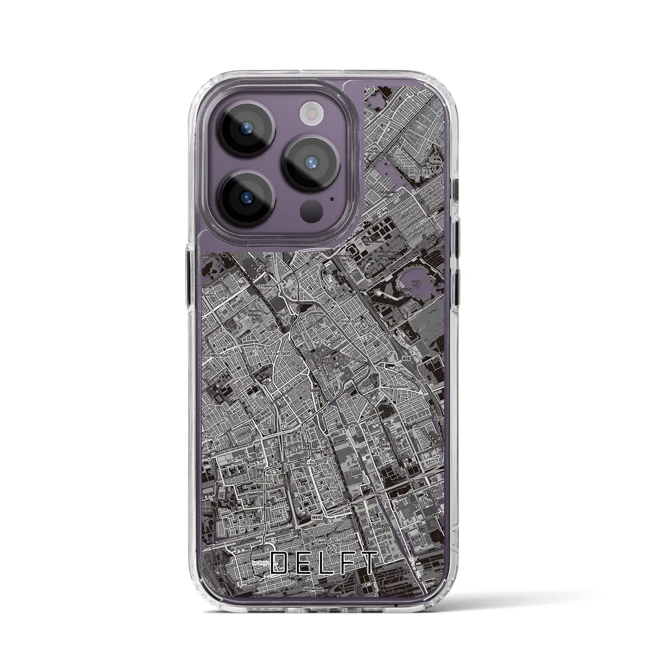【デルフト（オランダ）】地図柄iPhoneケース（MagSafeタイプ）