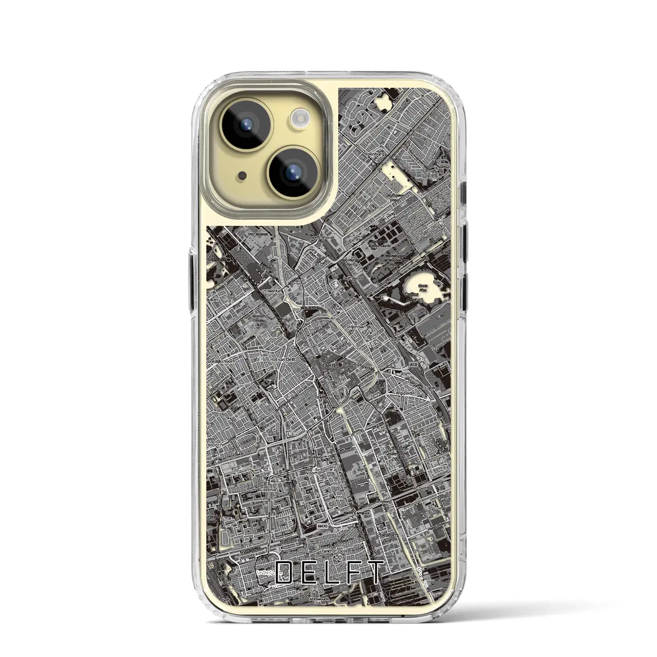 【デルフト（オランダ）】地図柄iPhoneケース（MagSafeタイプ）
